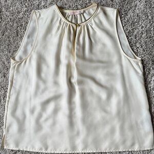 Tory Burch Cream Sleeveless Blouse